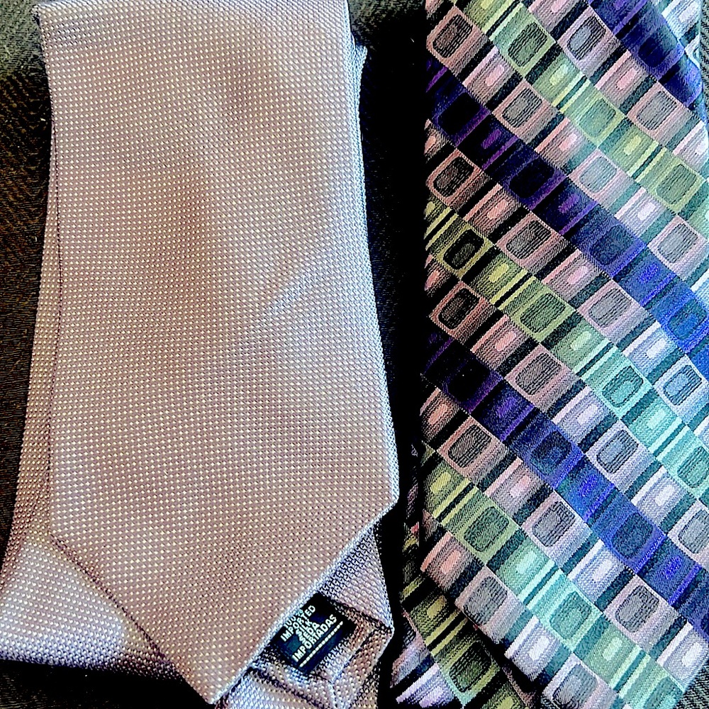 Men’s Lot of 3 Ties Goes Great with Black & Grays Solid is a bit more purple